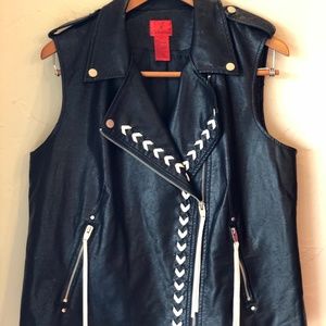 Black Leather Vest